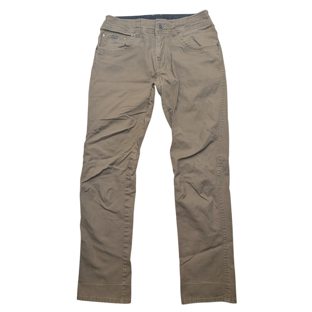 Kuhl Free Kanvus Jean Mens 30x30(29X28.5) Khaki Tan Stretch Canvas Hiking Pants
